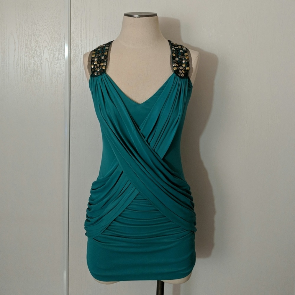 BCBG MaxAzria Front Draped Dress